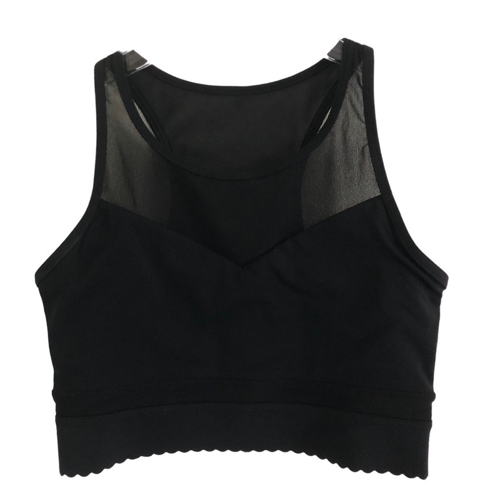 Zyia Mesh Racerback Sport Bra Black